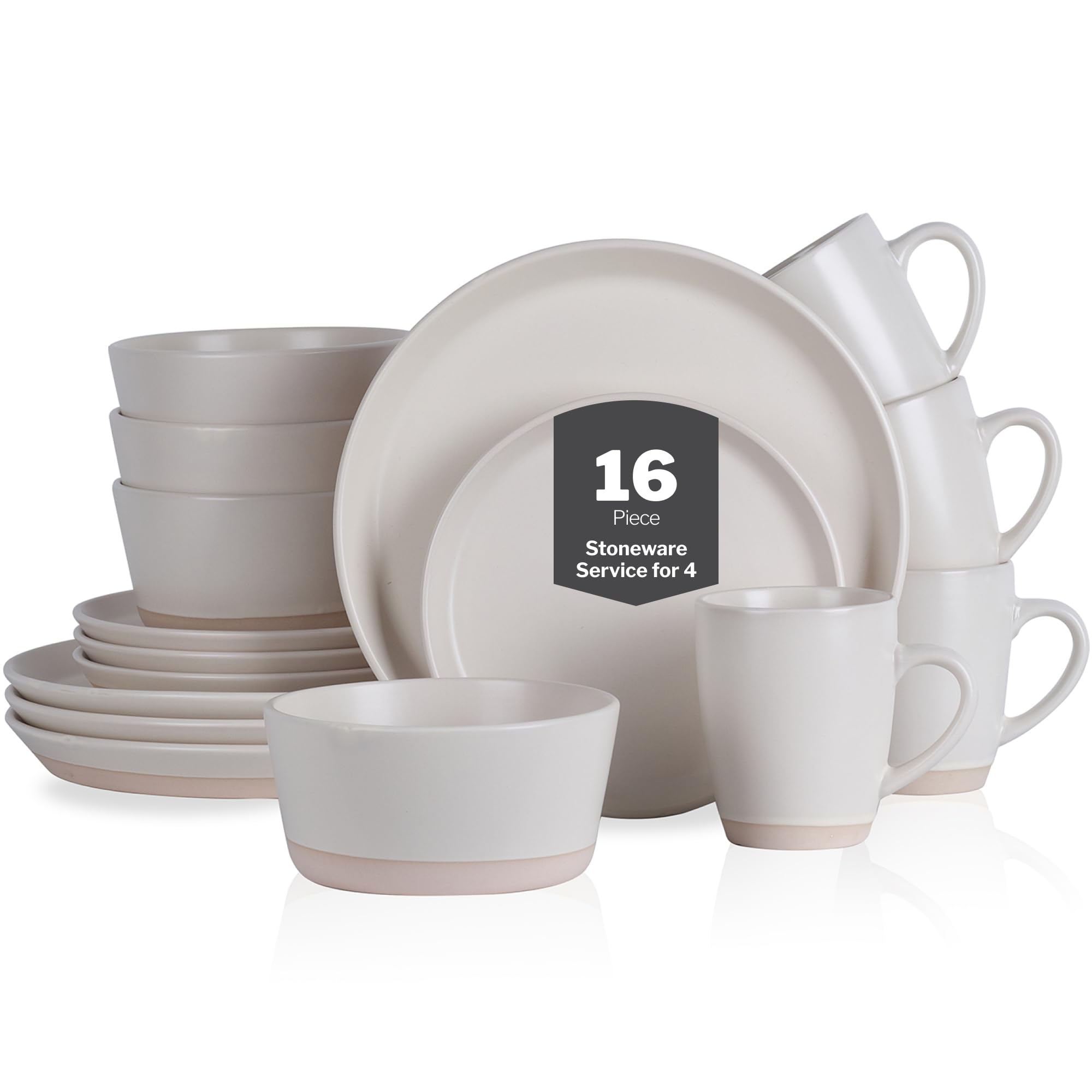 Amazon.com | Stone Lain Jules Stoneware 16-Piece Dinnerware Set